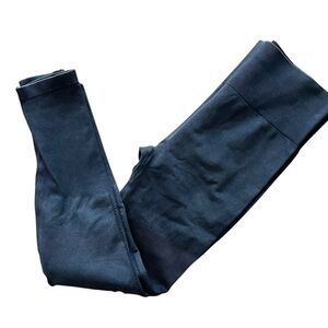 CUT THE FRILLS Dark Charcoal High Waist Ribbed Washed Compression Leggings Large